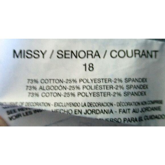 Gloria Vanderbilt Women's Mid Rise Dark Wash Straight Leg Blue Jeans Size 18 - Picture 9 of 9